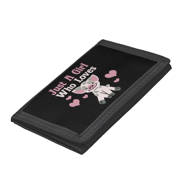 Just A Girl Who Loves Pigs  Trifold Wallet (Bottom)