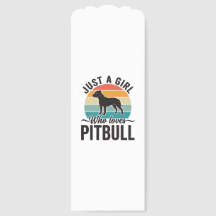 Just a Girl Who Loves Pitbull Vintage Dog Design_1 Bookmarks
