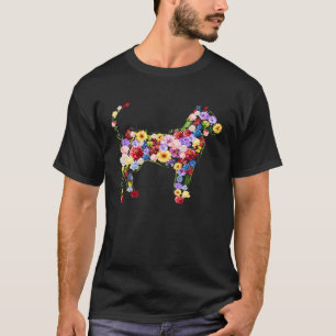 Just A Girl Who Loves Pitbulls Dog Floral Pitbull  T-Shirt