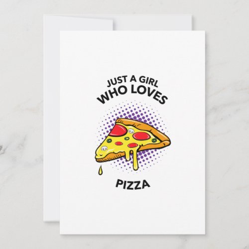 Just a girl who loves pizza funny Italian food Thank You Card