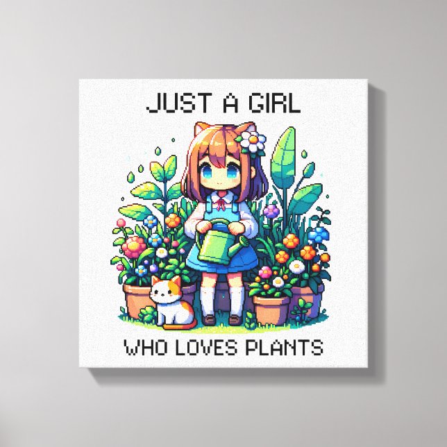 Just a Girl Who Loves Plants Canvas Print (Front)
