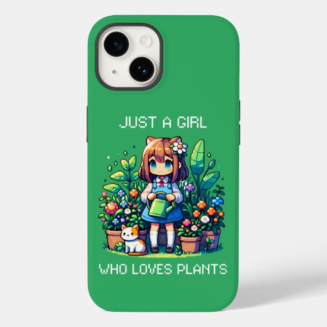 Just a Girl Who Loves Plants Case-Mate iPhone Case (Back)