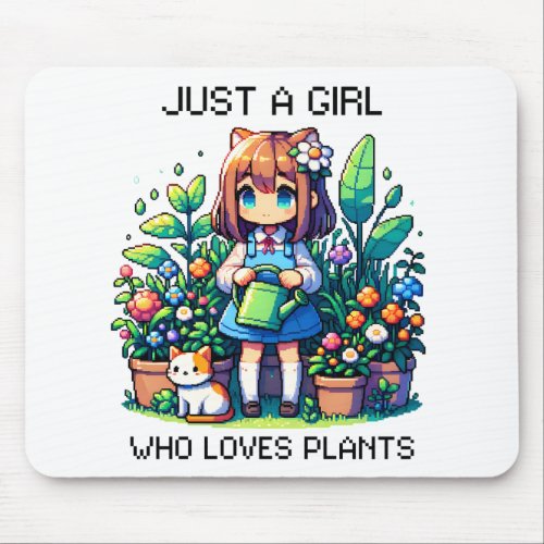 Just a Girl Who Loves Plants Mouse Pad