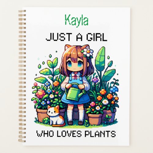Just a Girl Who Loves Plants Personalized Planner