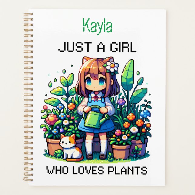 Just a Girl Who Loves Plants Personalized Planner (Front)