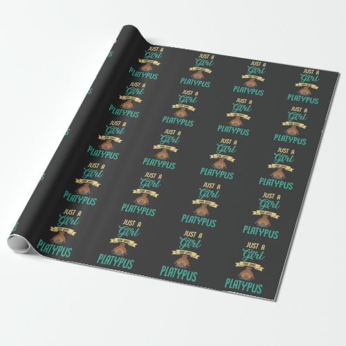 Just A Girl Who Loves Platypus Zoology Mammal Love Wrapping Paper