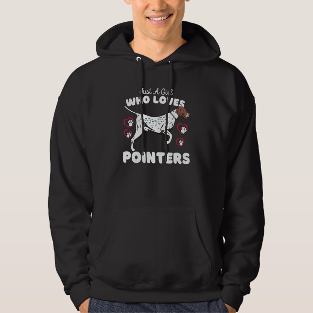 Just A Girl Who Loves Pointers Cute Dog Breed Kids Hoodie (Front)