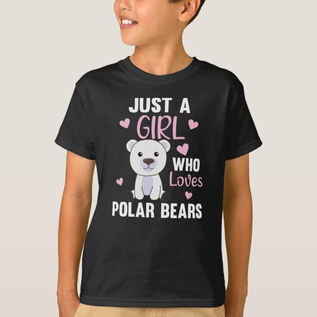 Just A Girl Who Loves Polar Bears - Cute Polar T-Shirt (Front)