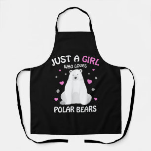 Just A Girl Who Loves Polar Bears Girls Polar Bear Apron