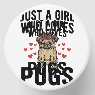 Just A Girl Who Loves Pugs Vintage Dog Shirt Desig Mini Candle Favors
