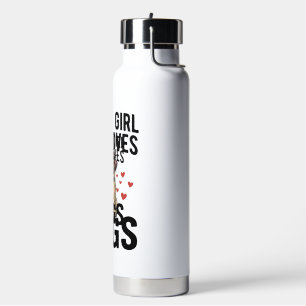 Just A Girl Who Loves Pugs Vintage Dog Shirt Desig Water Bottle
