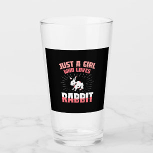 Just A Girl Who Loves Rabbit Glass