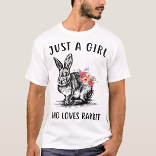 just a girl who loves rabbit gun T-Shirt