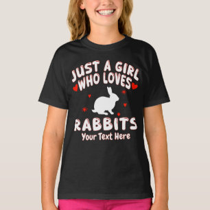 Just A Girl Who Loves Rabbits Personalized T-Shirt
