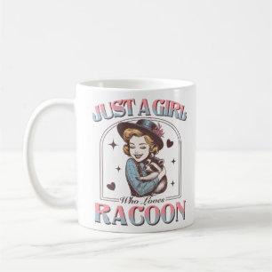 Just-a-girl-who-loves-racoon Retro Funny Raccoon Coffee Mug