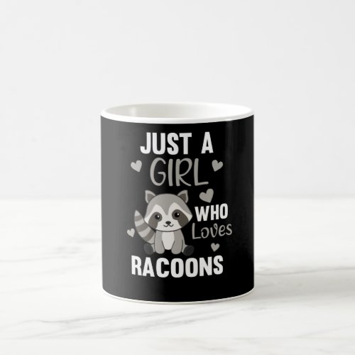 Just A Girl Who Loves Racoons Kawaii Raccoon Coffee Mug