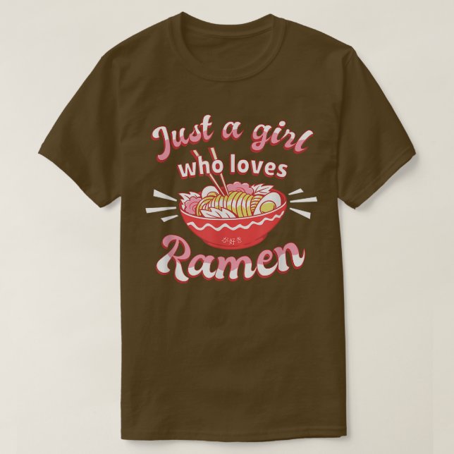 Just a Girl who loves Ramen Anime Kawaii Japan  T-Shirt (Design Front)