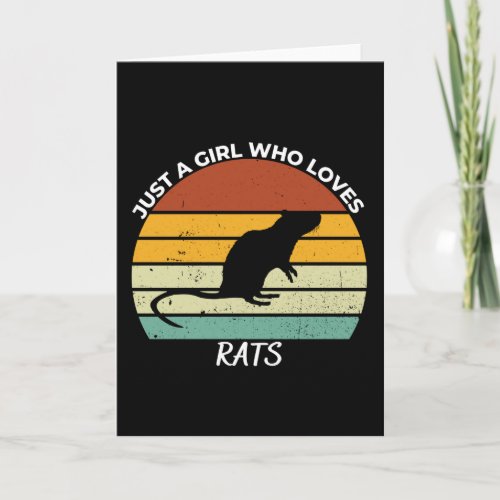 Just a girl who loves rats card