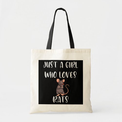 Just A Girl Who Loves Rats Cute Rat Lover  Tote Bag