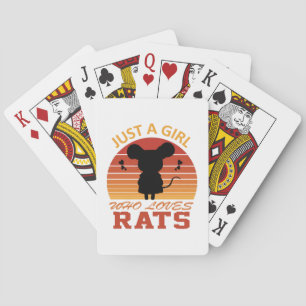 Just a Girl Who Loves Rats Poker Cards