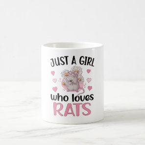 Just A Girl Who Loves Rats Rat Mom Gift Rat Owner Coffee Mug