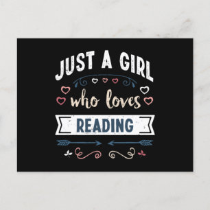 Just a Girl who loves Reading Funny Gifts Postcard