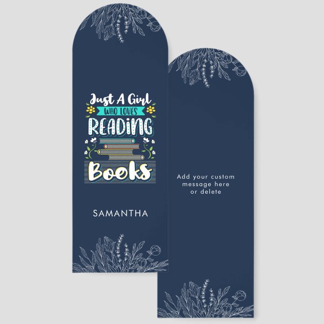 Just a Girl Who Loves Reading Library Giveaway Bookmarks (Front & Back)