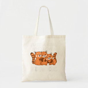 Just A Girl Who Loves Red Pandas Gift Women Kawaii Tote Bag