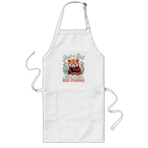 Just A Girl Who Loves Red Pandas Long Apron