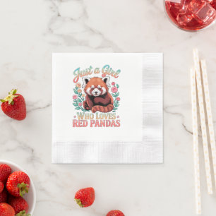 Just A Girl Who Loves Red Pandas Napkins