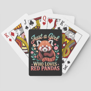 Just A Girl Who Loves Red Pandas Poker Cards