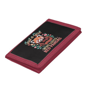 Just A Girl Who Loves Red Pandas Tri-fold Wallet