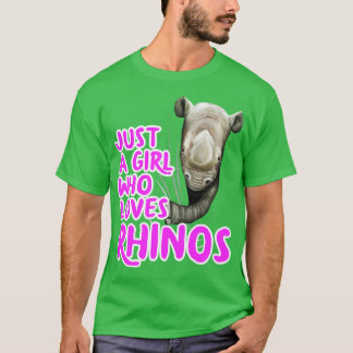 Just A Girl Who Loves Rhinos T-Shirt