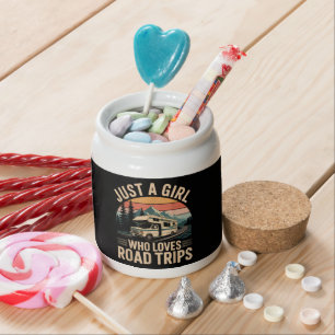 Just A Girl Who Loves Road Trips Candy Jar