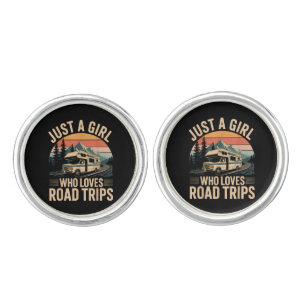 Just A Girl Who Loves Road Trips Cufflinks