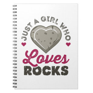 Just a Girl Who Loves Rocks Geology Geologist Notebook