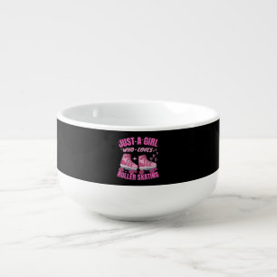 Just A Girl Who Loves Roller Skating Soup Mug