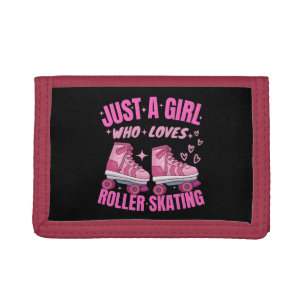 Just A Girl Who Loves Roller Skating Tri-fold Wallet