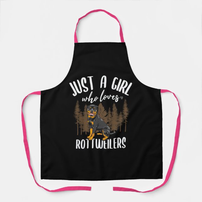 Just A Girl Who Loves Rottweilers Apron (Front)