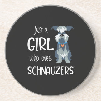 just a girl who loves schnauzers dog _ schnauzer coaster