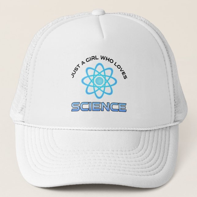 Just A Girl Who Loves Science Trucker Hat (Front)
