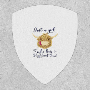 Just A Girl Who Loves Scottish Highland Cows Class Patch