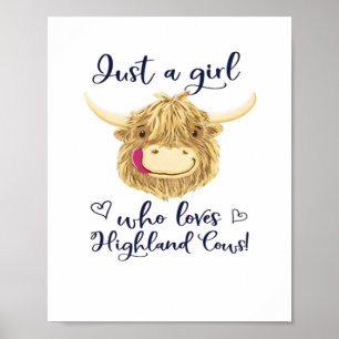 Just A Girl Who Loves Scottish Highland Cows Class Poster