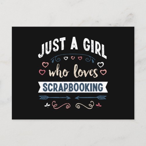 Just a Girl who loves Scrapbooking Funny Gifts Postcard