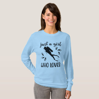 Just a Girl Who Loves Scuba Diving Diver Graphic T-Shirt