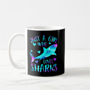 Just a Girl Who Loves Sharks Galaxy Shark Lover Gi Coffee Mug
