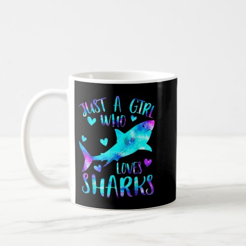 Just a Girl Who Loves Sharks Galaxy Shark Lover Gi Coffee Mug