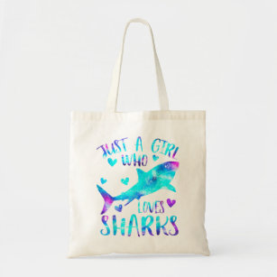 Just a Girl Who Loves Sharks Galaxy Shark Lover Th Tote Bag