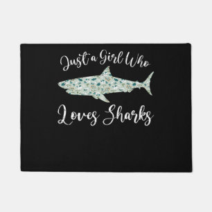 Just A Girl Who Loves Sharks - Gifts Ocean Shark Doormat