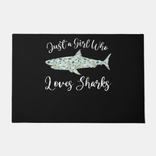 Just A Girl Who Loves Sharks - Gifts Ocean Shark Doormat